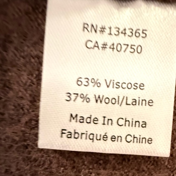 Marla Wynne Brown Wool Blend Knit Poncho Sweater Cardigan Size M-L - Picture 7 of 10